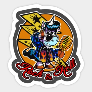 Rockabilly Unicorn Sticker